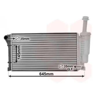 Radiateur, refroidissement du moteur VAN WEZEL 17002335