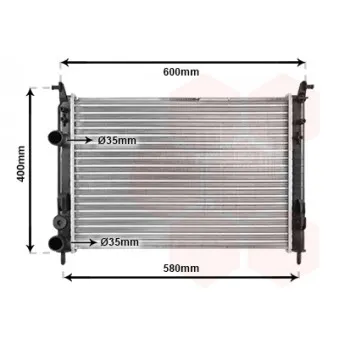 Radiateur, refroidissement du moteur VAN WEZEL 17002336