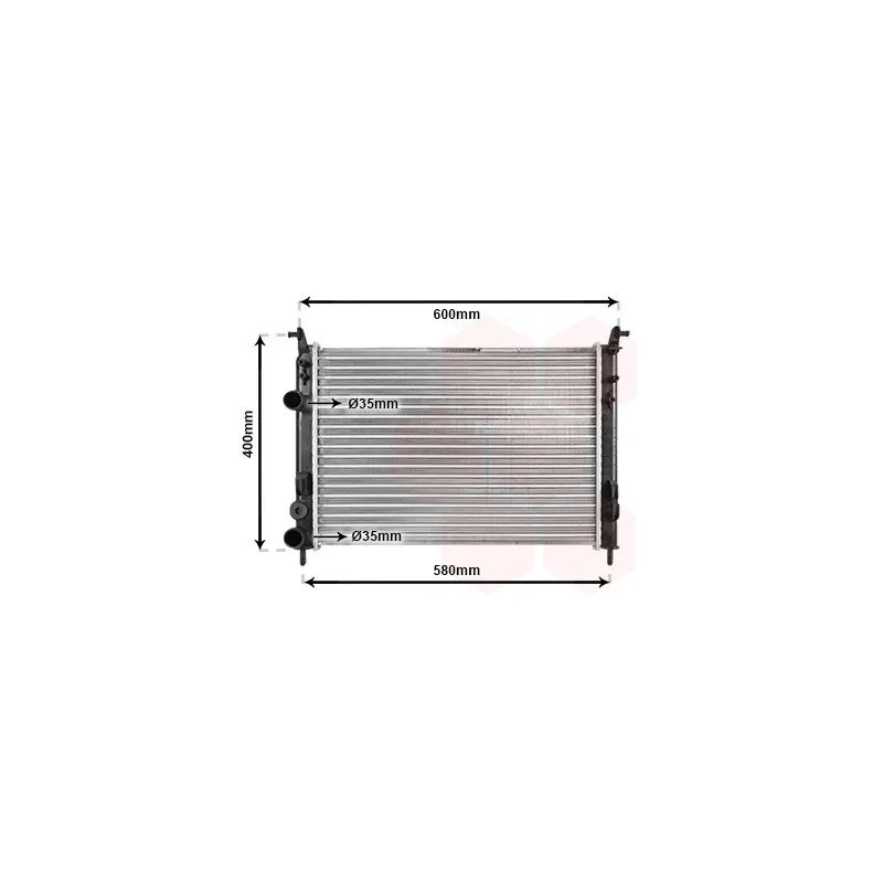 Radiateur, refroidissement du moteur VAN WEZEL 17002336