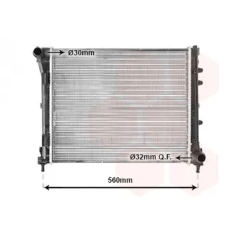 Radiateur, refroidissement du moteur VAN WEZEL 17002346