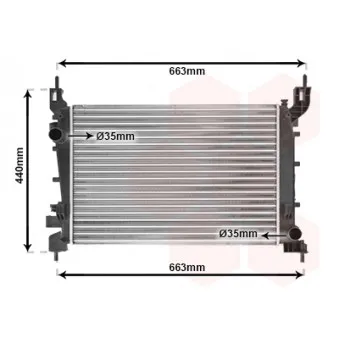 Radiateur, refroidissement du moteur VAN WEZEL 17002358