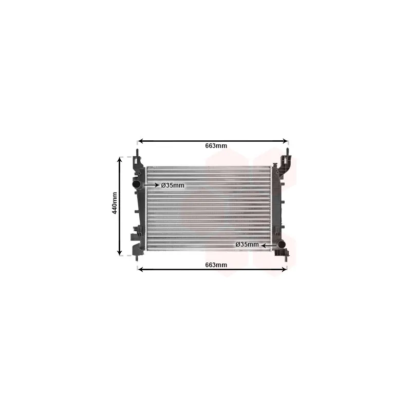 Radiateur, refroidissement du moteur VAN WEZEL 17002358