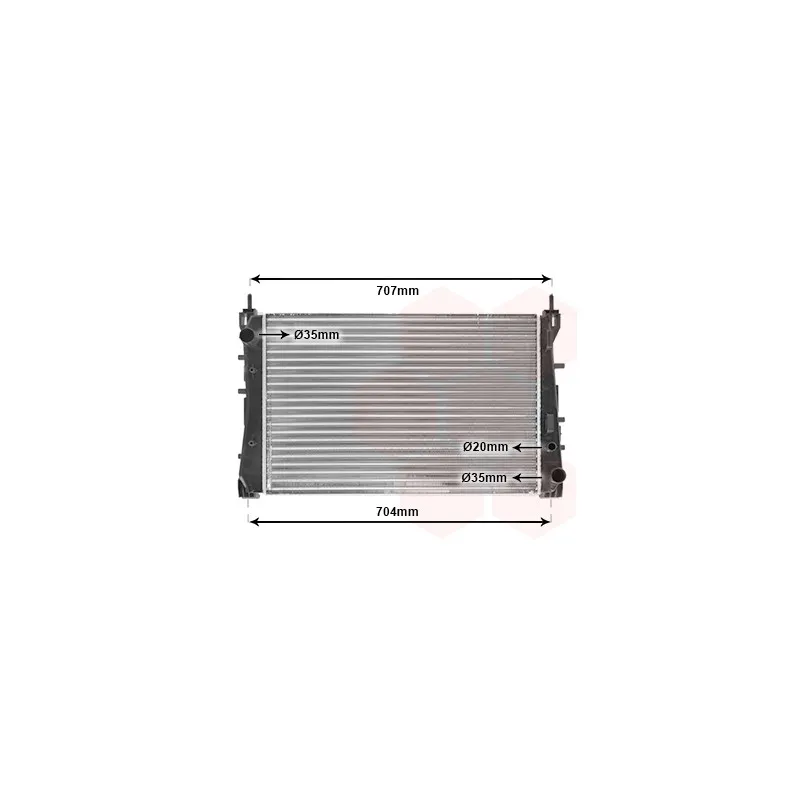 Radiateur, refroidissement du moteur VAN WEZEL 17002359