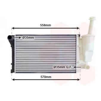 Radiateur, refroidissement du moteur VAN WEZEL 17002368