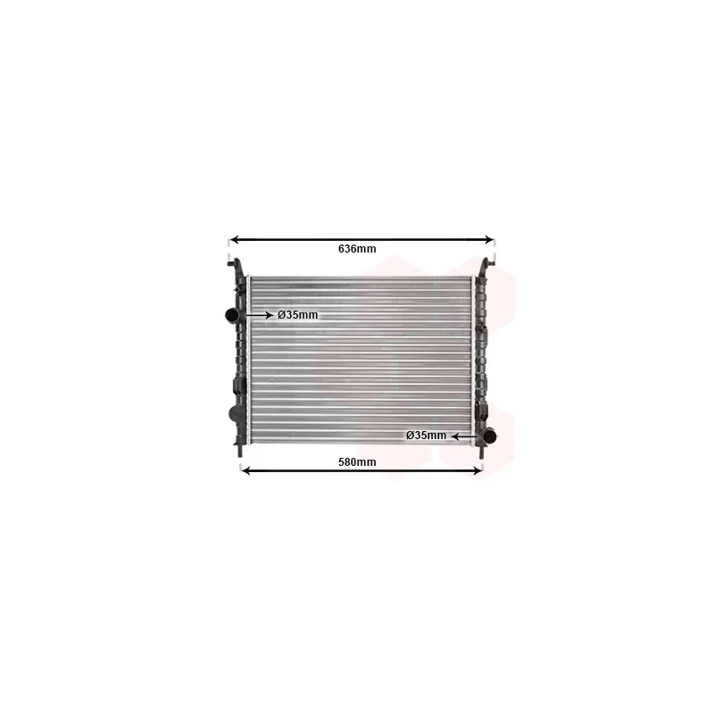 Radiateur, refroidissement du moteur VAN WEZEL 17002371
