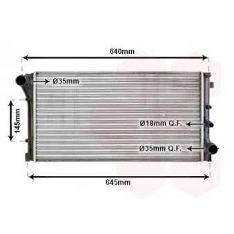 Radiateur, refroidissement du moteur VAN WEZEL 17002379