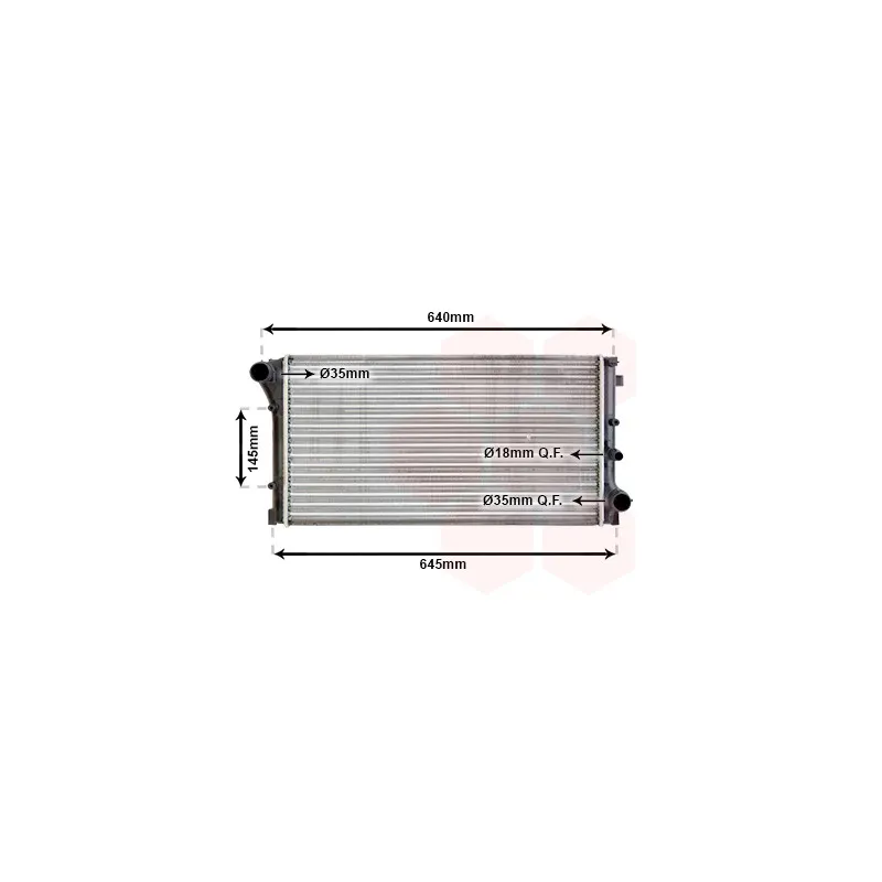 Radiateur, refroidissement du moteur VAN WEZEL 17002379