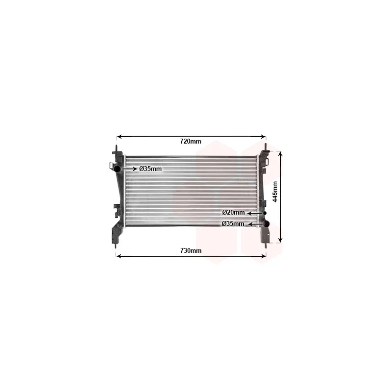 Radiateur, refroidissement du moteur VAN WEZEL 17002380