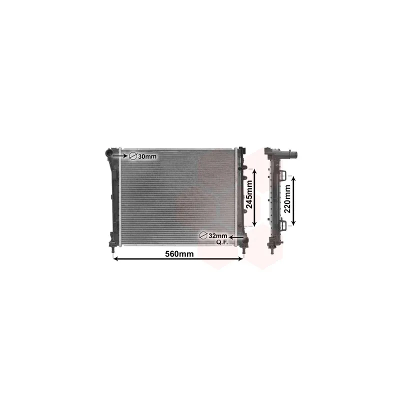 Radiateur, refroidissement du moteur VAN WEZEL 17002387