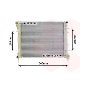 Radiateur, refroidissement du moteur VAN WEZEL 17002403