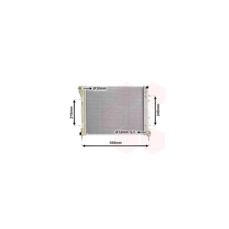 Radiateur, refroidissement du moteur VAN WEZEL 17002403