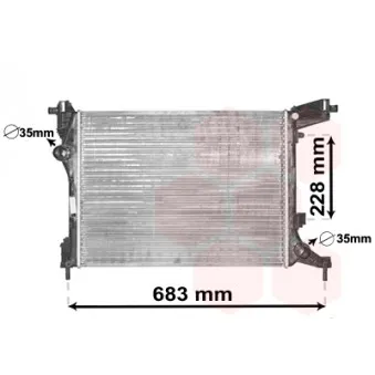 Radiateur, refroidissement du moteur VAN WEZEL 17002413