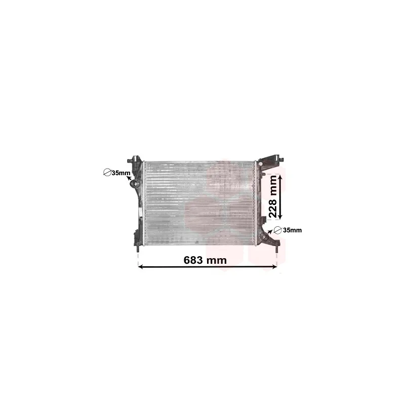 Radiateur, refroidissement du moteur VAN WEZEL 17002413