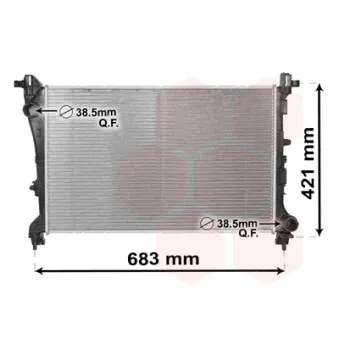 Radiateur, refroidissement du moteur VAN WEZEL 17002414