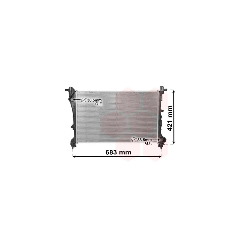 Radiateur, refroidissement du moteur VAN WEZEL 17002414