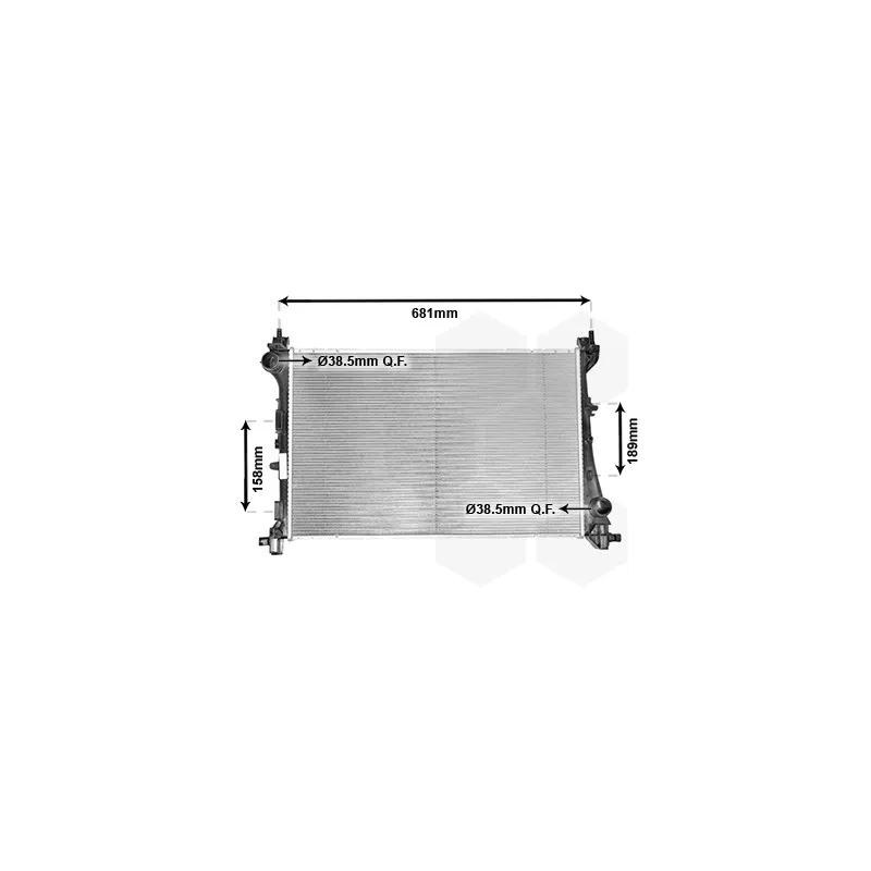 Radiateur, refroidissement du moteur VAN WEZEL 17002420