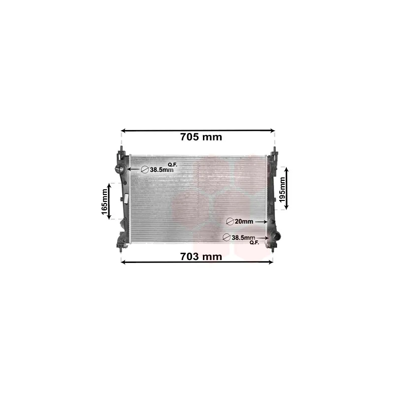 Radiateur, refroidissement du moteur VAN WEZEL 17002449