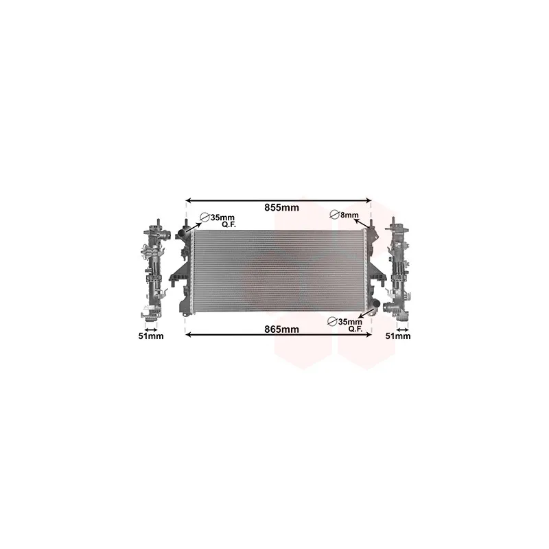 Radiateur, refroidissement du moteur VAN WEZEL 17002453