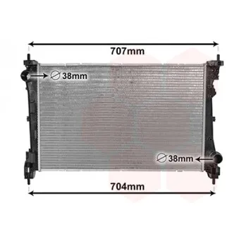 Radiateur, refroidissement du moteur VAN WEZEL 17002454