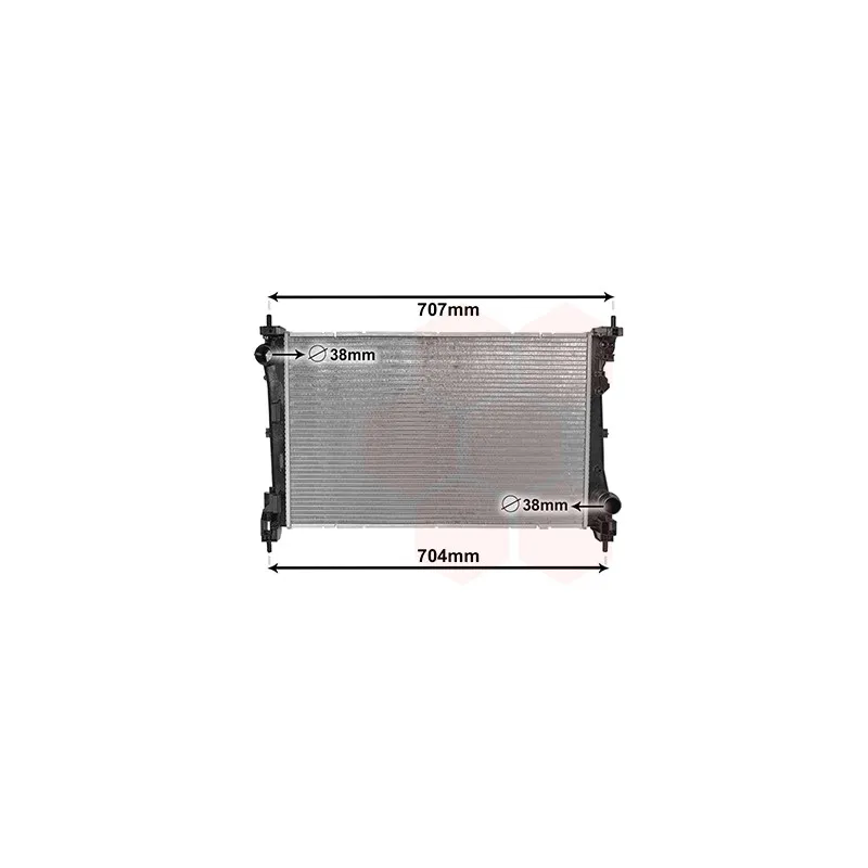 Radiateur, refroidissement du moteur VAN WEZEL 17002454