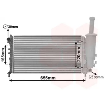 Radiateur, refroidissement du moteur VAN WEZEL 17002999