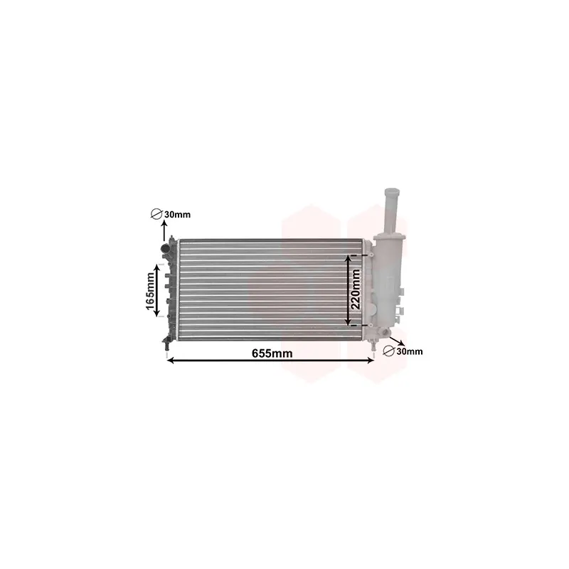 Radiateur, refroidissement du moteur VAN WEZEL 17002999