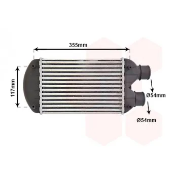Intercooler, échangeur VAN WEZEL 17004267