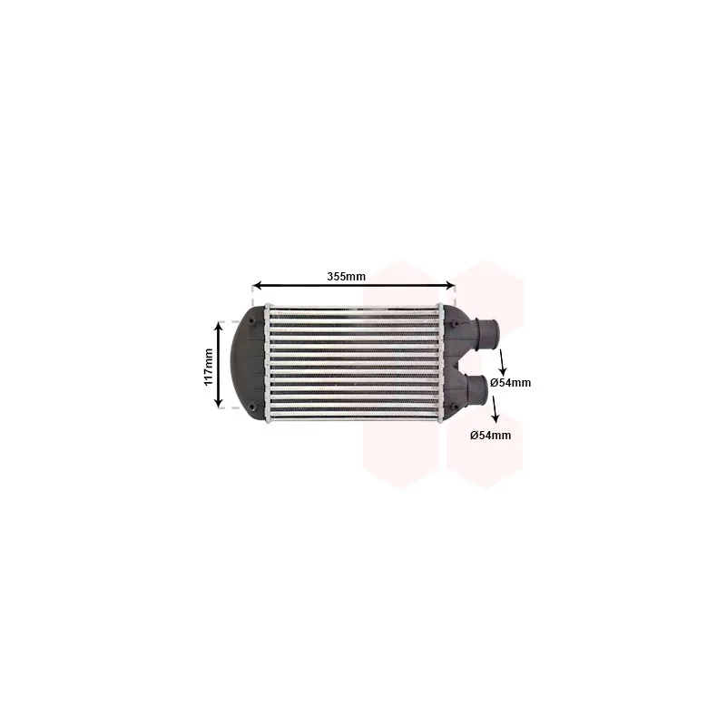 Intercooler, échangeur VAN WEZEL 17004267