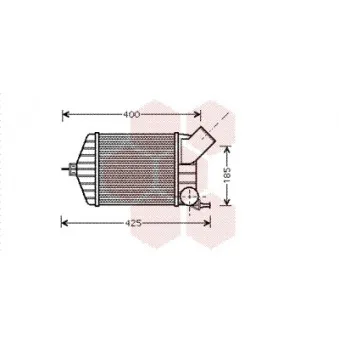 Intercooler, échangeur VAN WEZEL 17004274