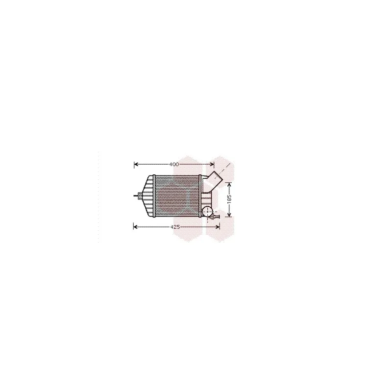 Intercooler, échangeur VAN WEZEL 17004274