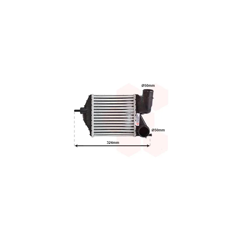 Intercooler, échangeur VAN WEZEL 17004309