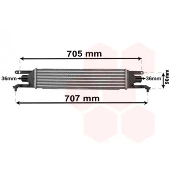 Intercooler, échangeur VAN WEZEL 17004319