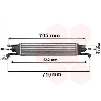 Intercooler, échangeur VAN WEZEL 17004320