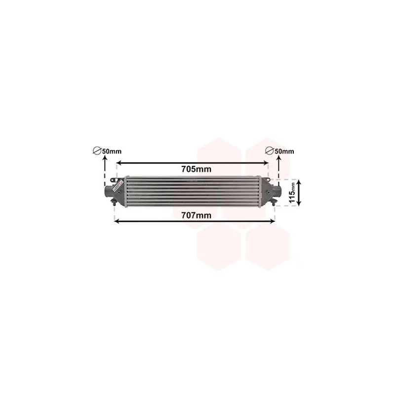Intercooler, échangeur VAN WEZEL 17004321