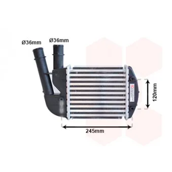 Intercooler, échangeur VAN WEZEL 17004340
