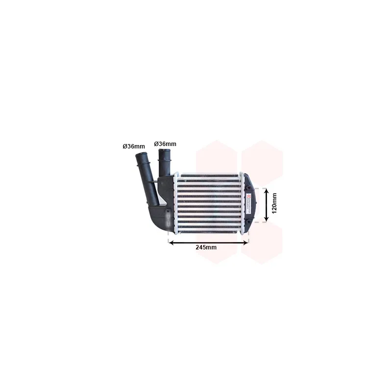 Intercooler, échangeur VAN WEZEL 17004340