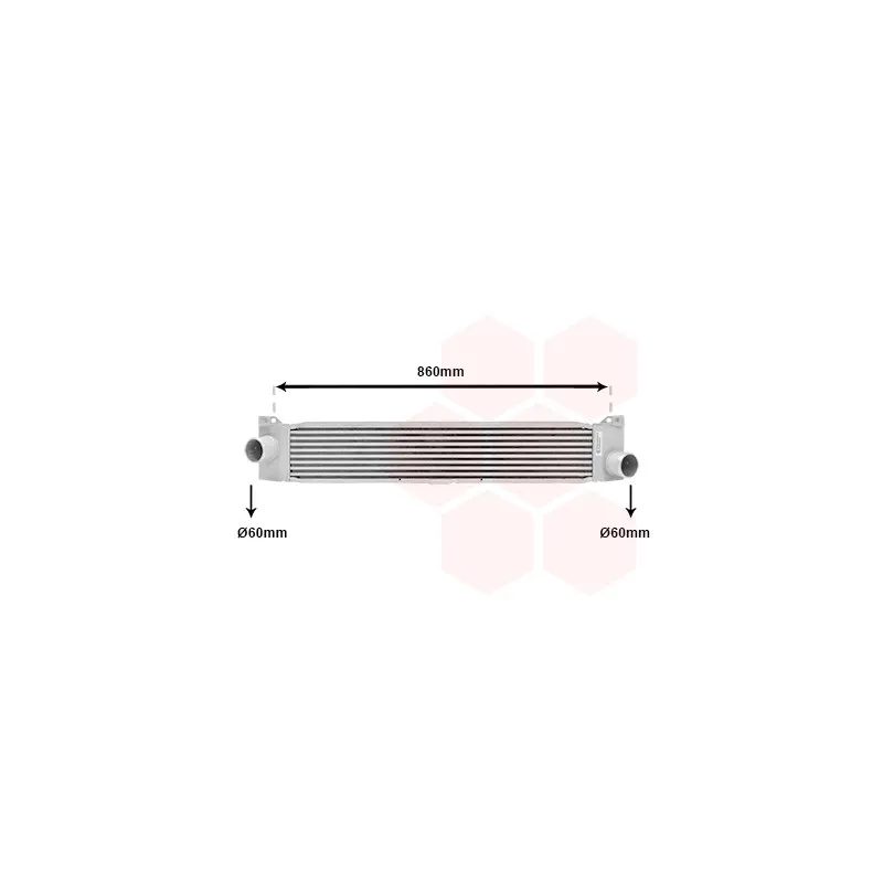 Intercooler, échangeur VAN WEZEL 17004353