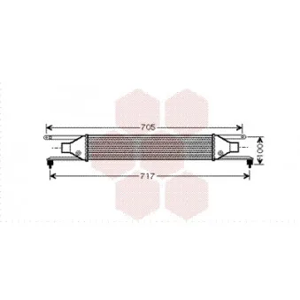 Intercooler, échangeur VAN WEZEL 17004354