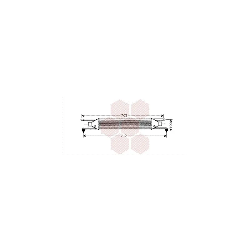 Intercooler, échangeur VAN WEZEL 17004354