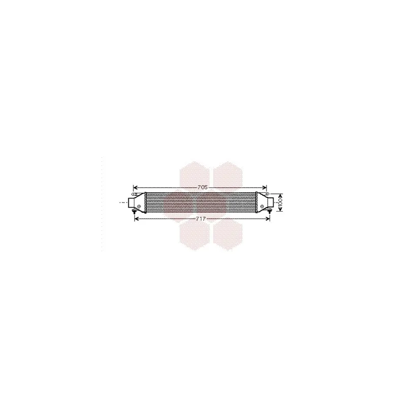 Intercooler, échangeur VAN WEZEL 17004355
