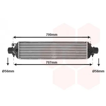Intercooler, échangeur VAN WEZEL 17004364