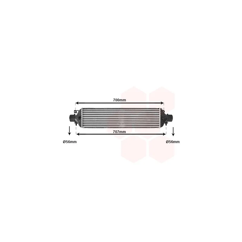 Intercooler, échangeur VAN WEZEL 17004364