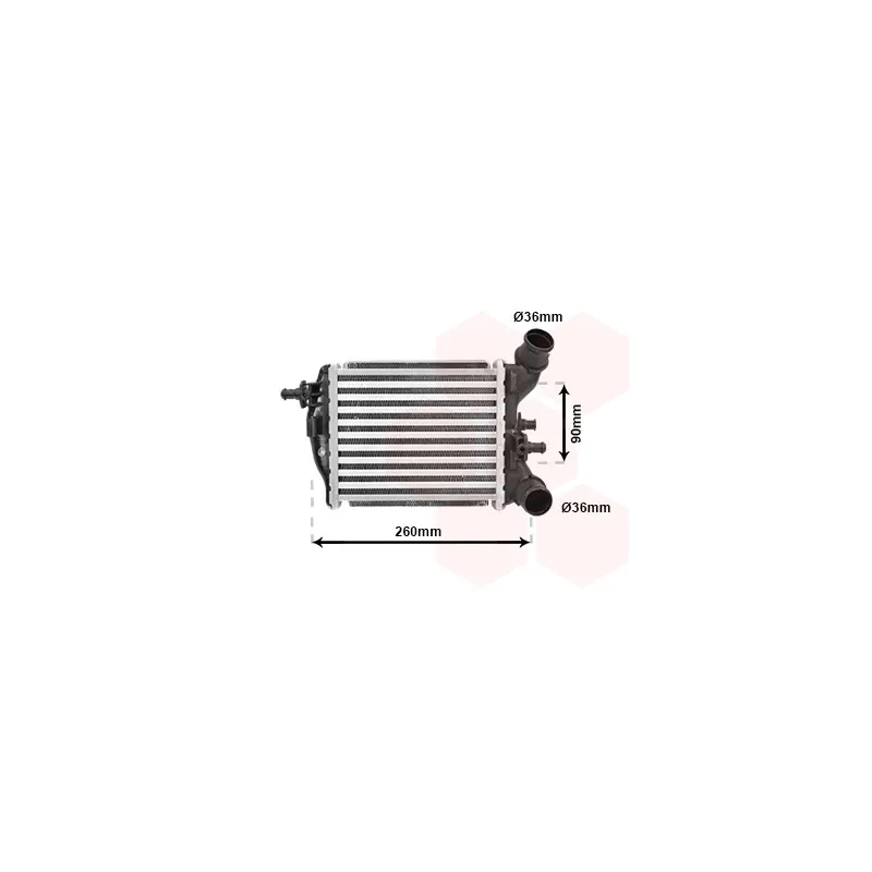 Intercooler, échangeur VAN WEZEL 17004376