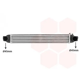 Intercooler, échangeur VAN WEZEL 17004388