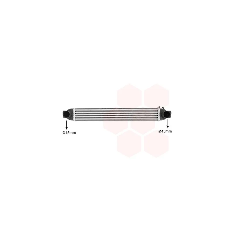 Intercooler, échangeur VAN WEZEL 17004388
