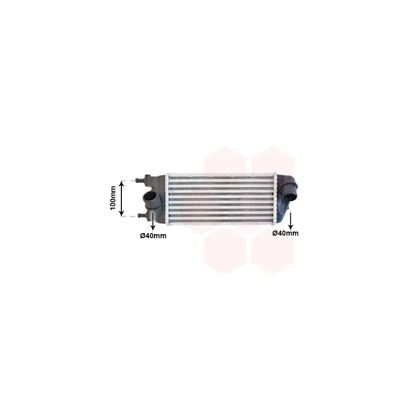 Intercooler, échangeur VAN WEZEL 17004391