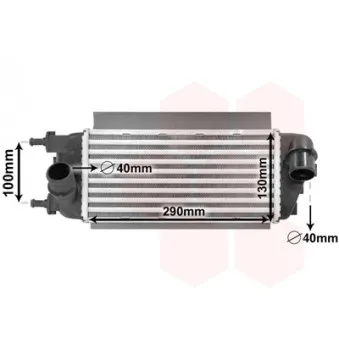 Intercooler, échangeur VAN WEZEL 17004455