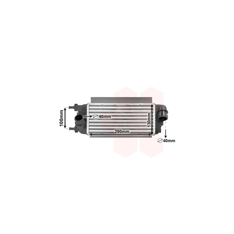 Intercooler, échangeur VAN WEZEL 17004455