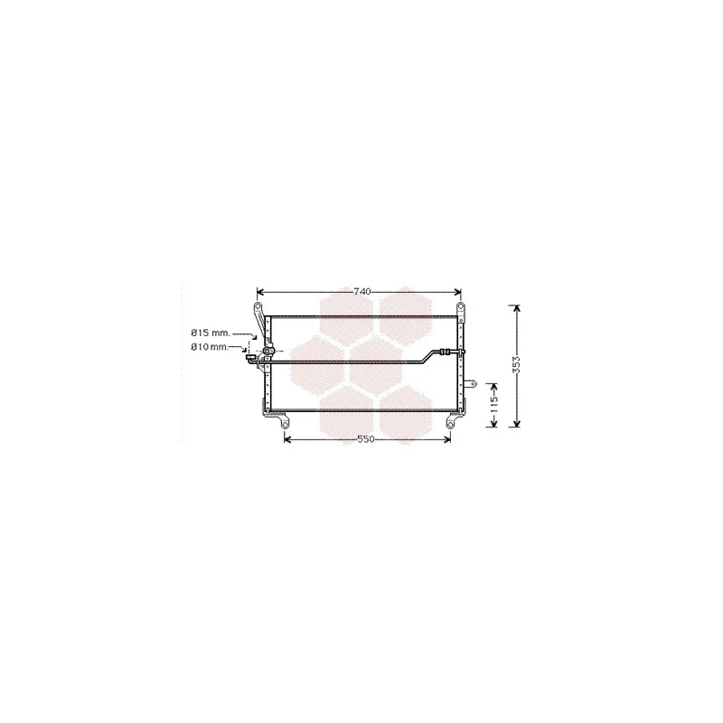 Condenseur, climatisation VAN WEZEL 17005179