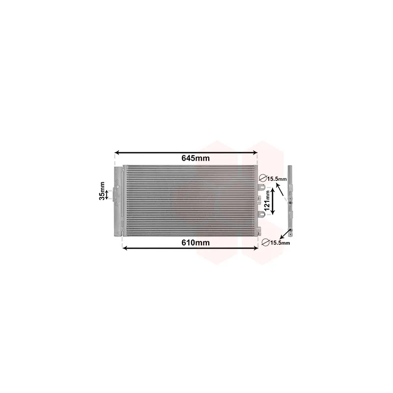 Condenseur, climatisation VAN WEZEL 17005298